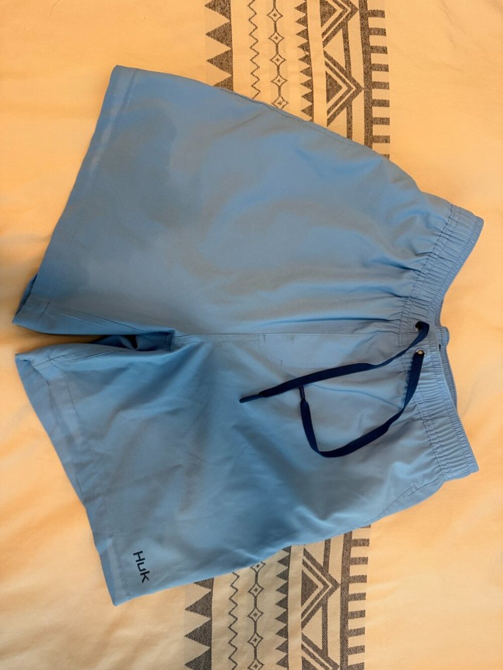 Pair of Blue HUK Swim Shorts Small with Mesh Liner Great Bathing suits 2 for 1 - Picture 8 of 16
